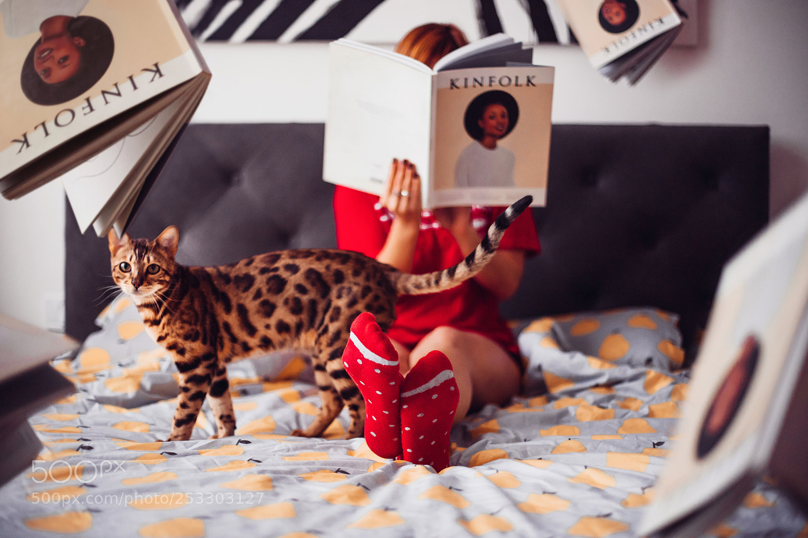 Canon EOS 6D Mark II sample photo. Girl and cat levitation photography