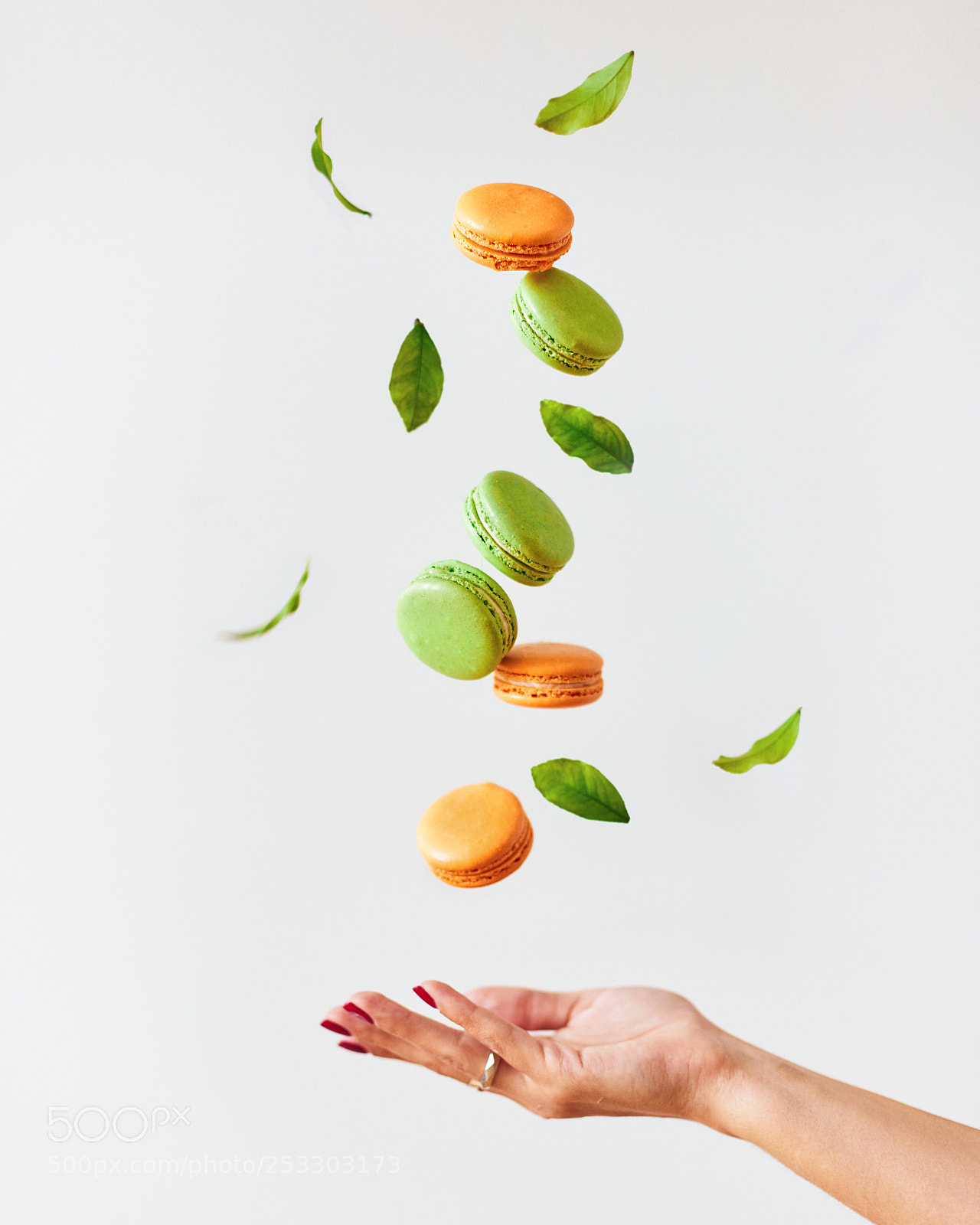 Canon EOS 6D Mark II sample photo. Sweet macarons levitation photography