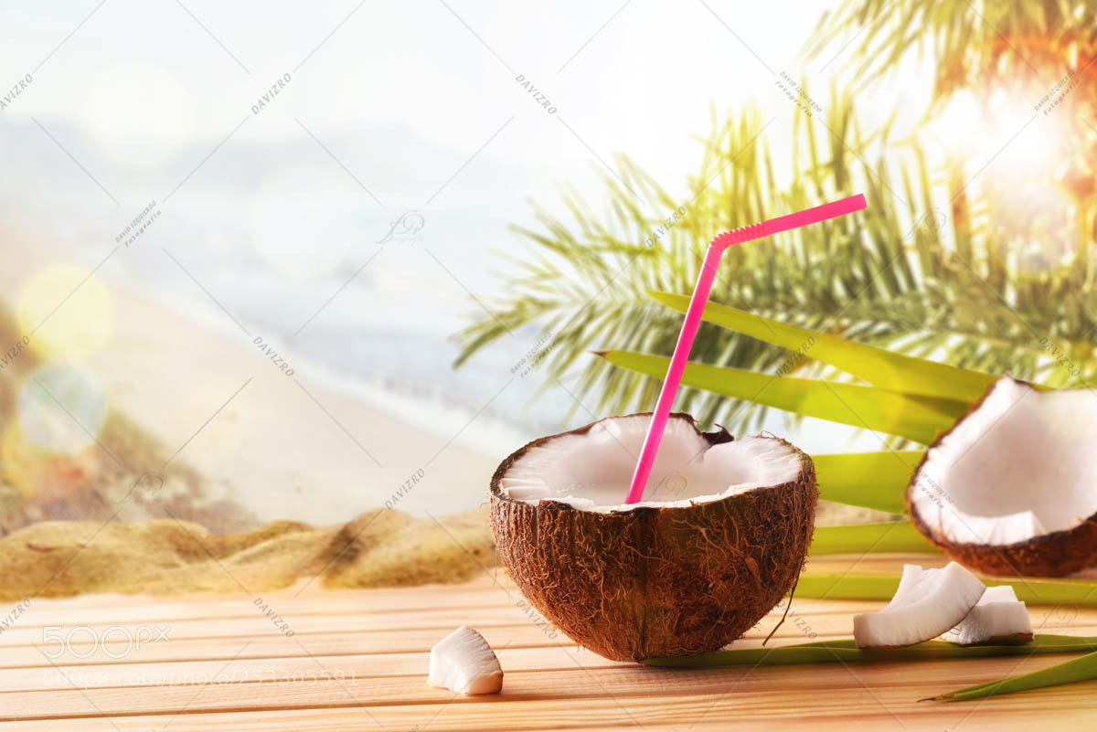 Nikon D810 sample photo. Coconut drink in coconut photography