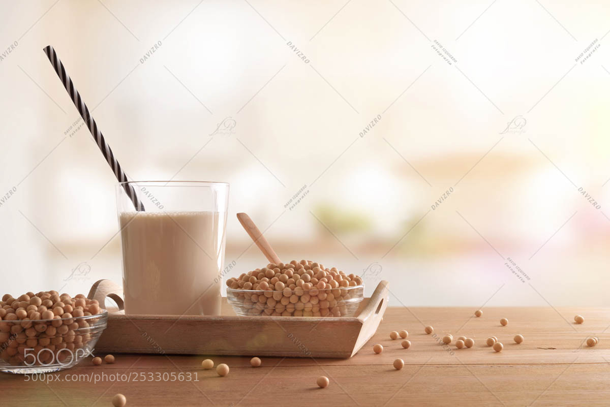 Nikon D810 sample photo. Soy milk and grains photography