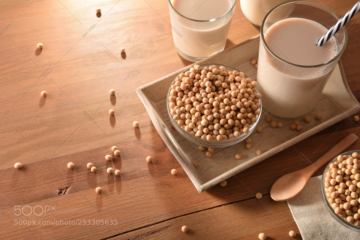 Nikon D810 sample photo. Soy milk and grains photography