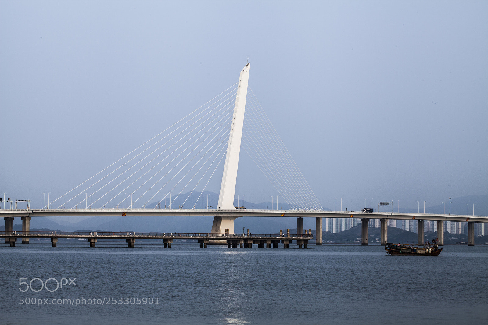 Canon EOS 5D Mark II sample photo. Shenzhen bay bridge photography