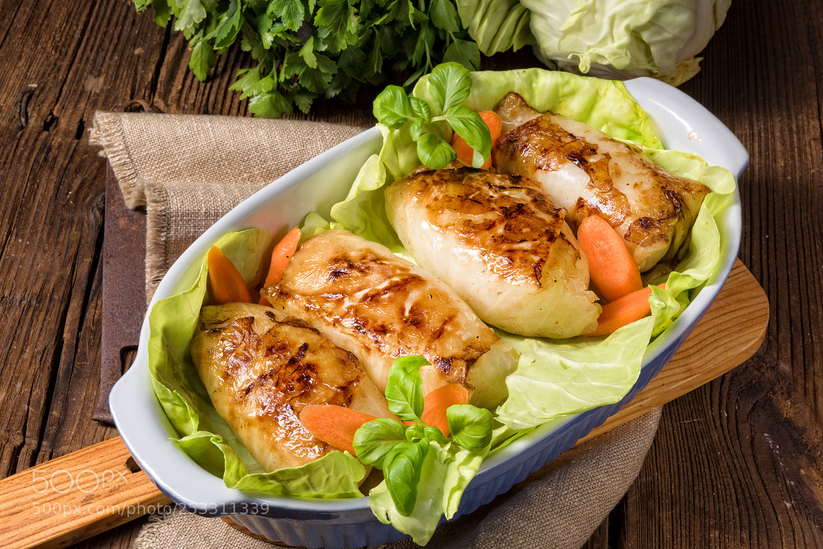 Nikon D810 sample photo. Cabbage rolls with minced photography