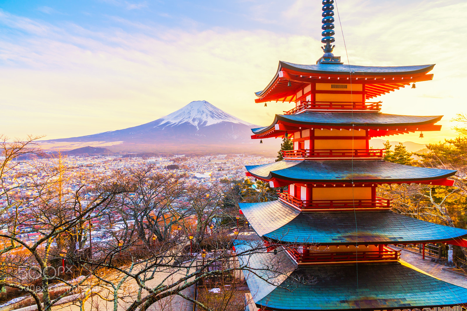 Sony a6500 sample photo. Chureito pagoda photography