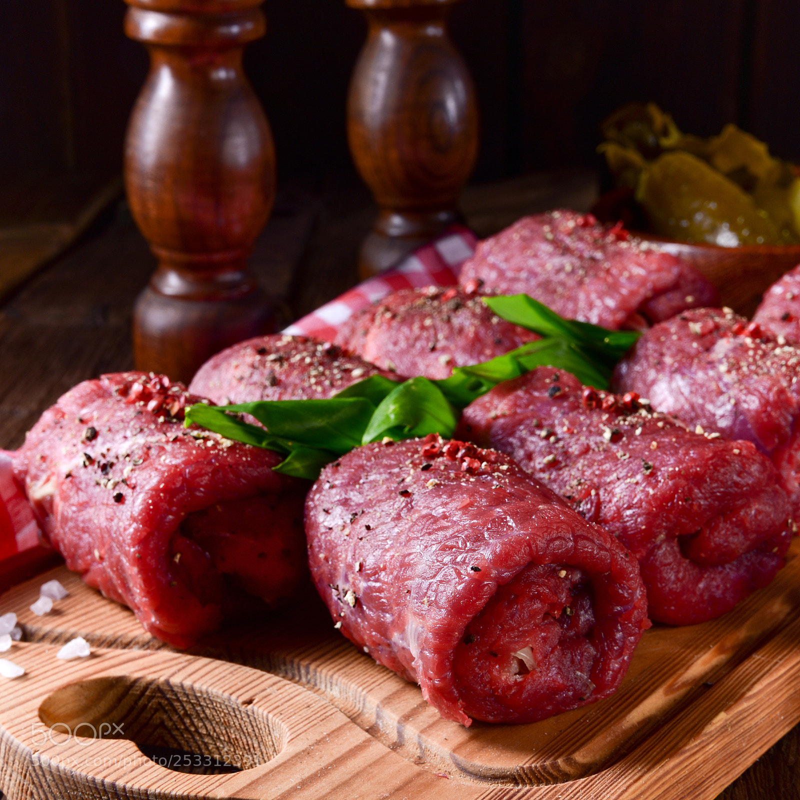Nikon D810 sample photo. Fresh raw beef roulades photography