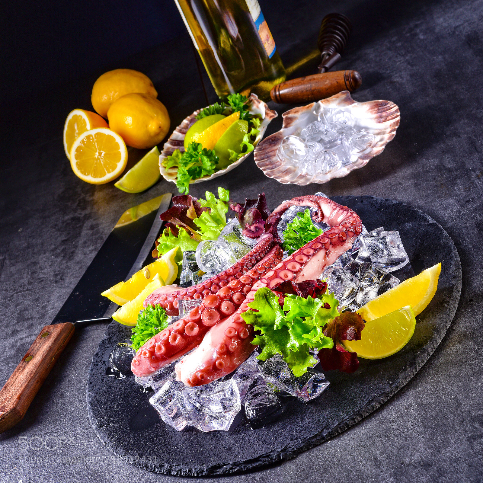Nikon D810 sample photo. Raw octopus on the photography