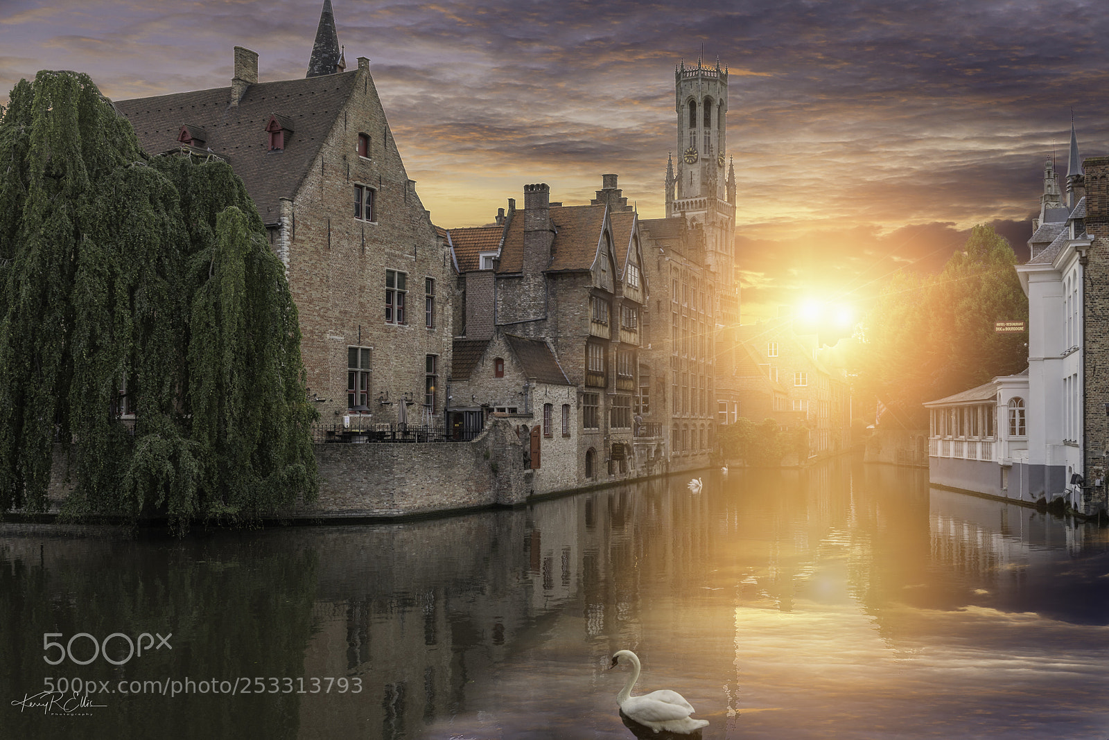 Nikon D810 sample photo. Brugge sunset photography