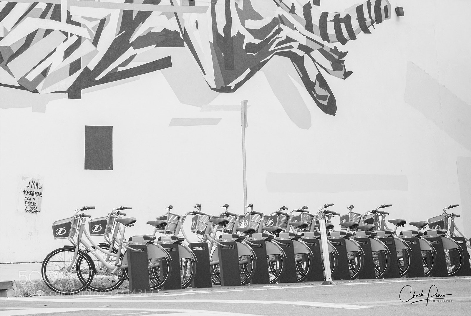 Canon EOS 6D Mark II sample photo. Bikes black & white photography