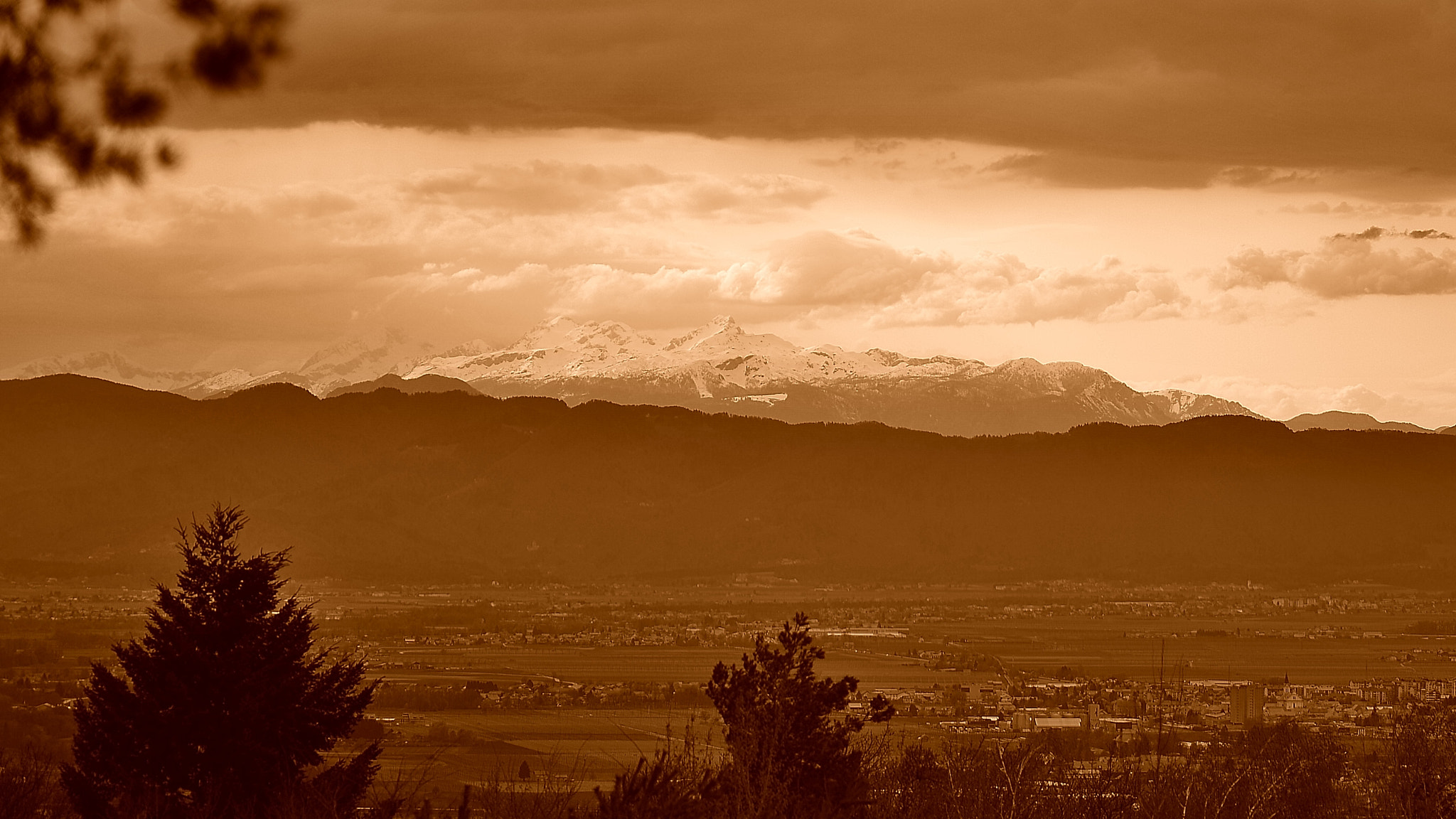 Nikon Df sample photo. Sunset over savinja alps photography