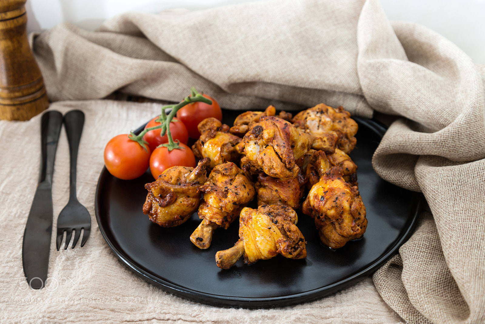 Nikon D800 sample photo. Roasted sleeves chicken with photography