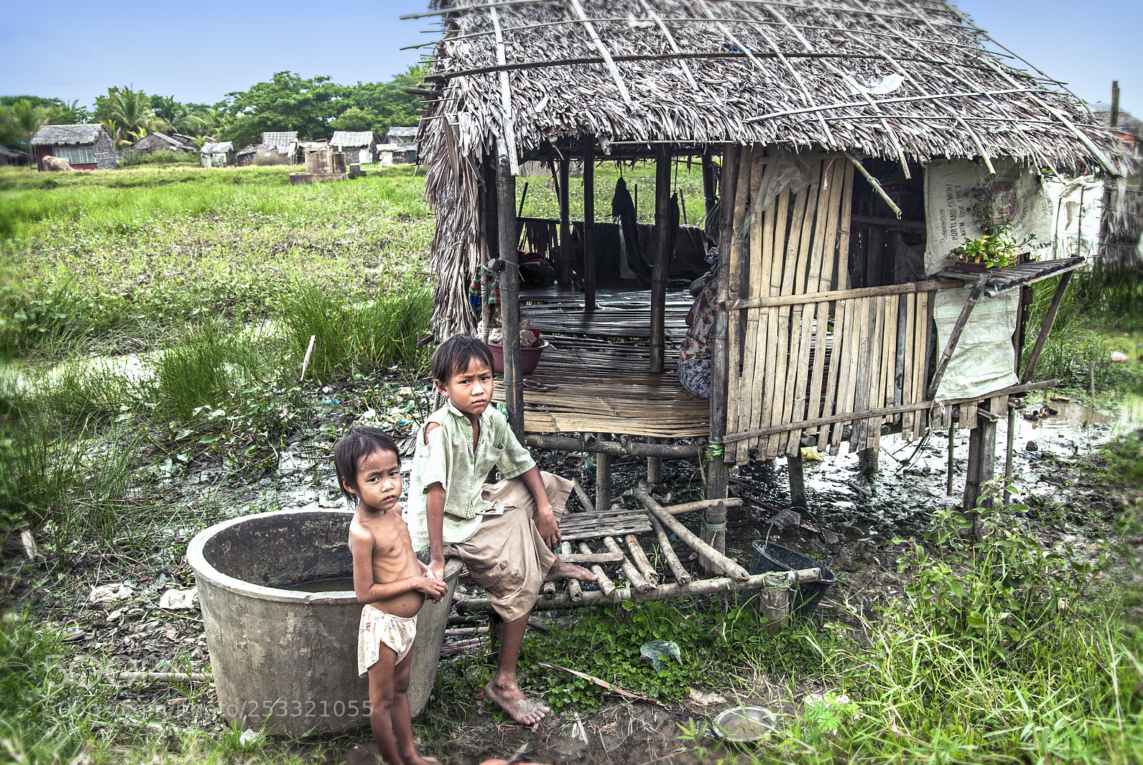Nikon D200 sample photo. Village poverty / myanmar photography