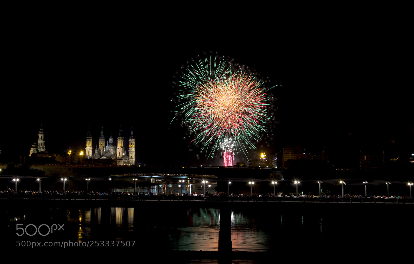 Nikon D3100 sample photo. Fireworks in zaragoza photography