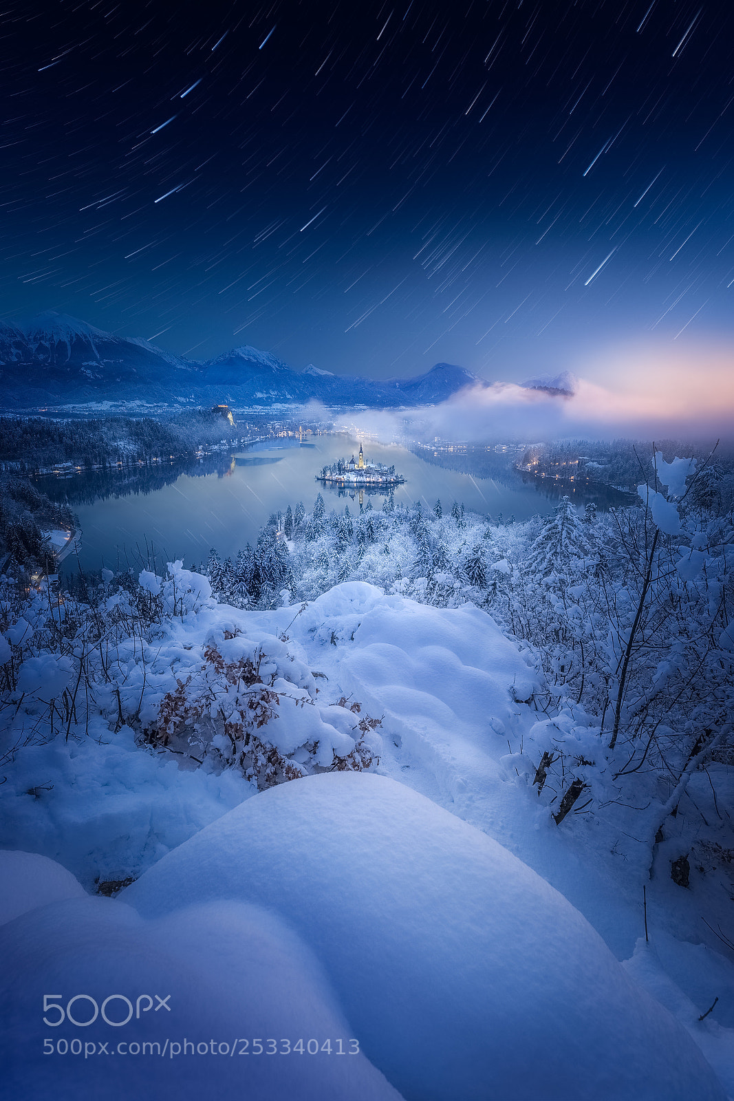 Canon EOS-1D X Mark II sample photo. Star trails- lake bled photography