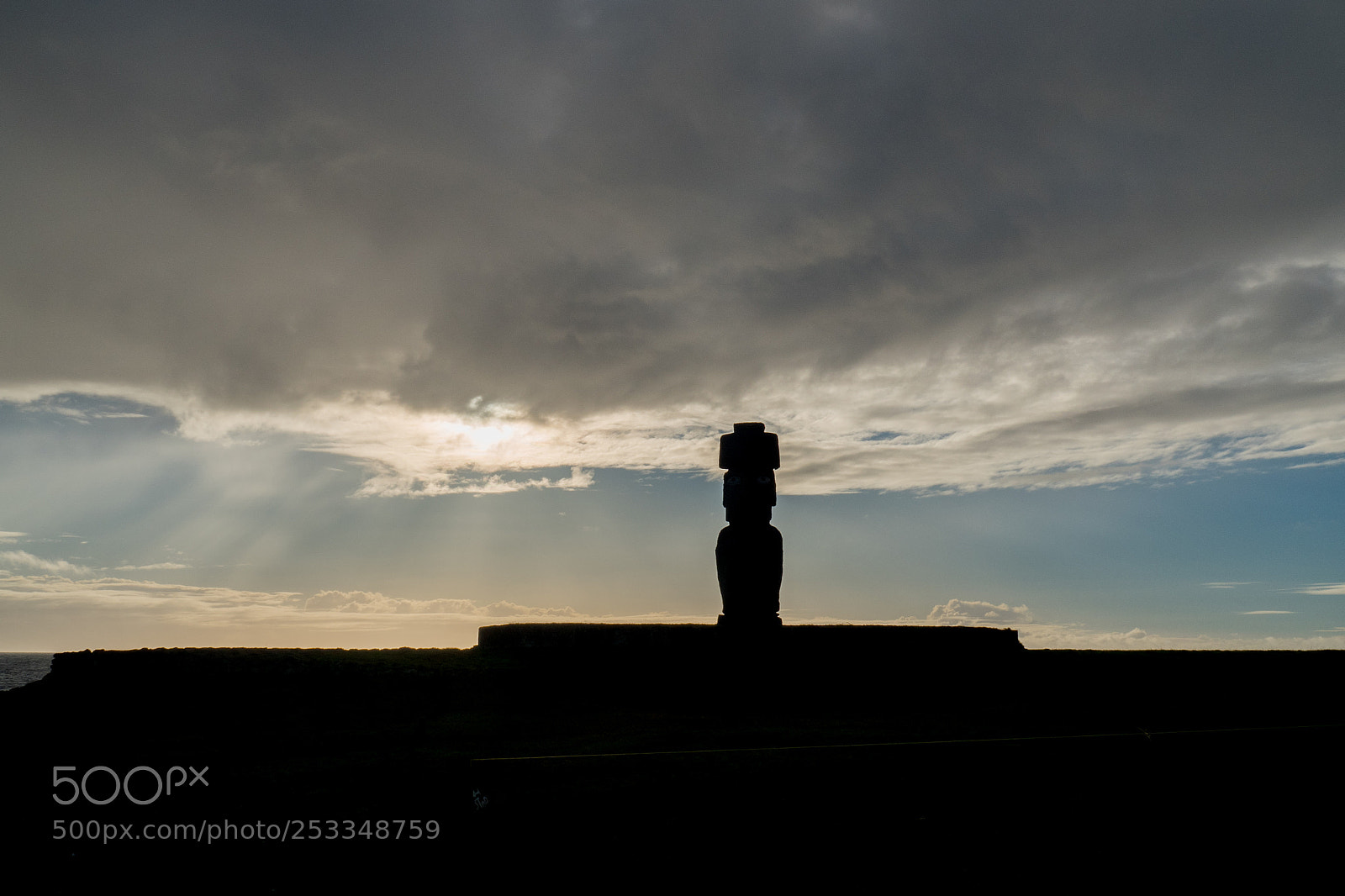 Olympus OM-D E-M5 II sample photo. Moai sunset photography