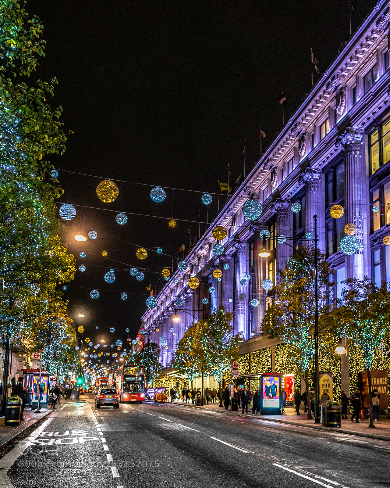 Sony a7R sample photo. Christmas lights in london photography