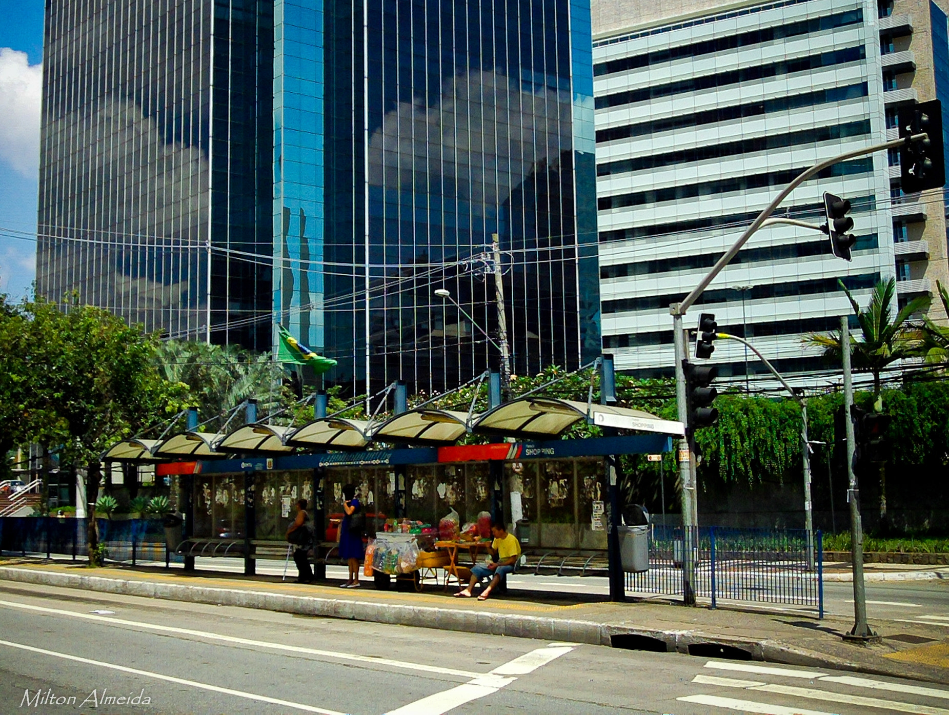 Kodak ZX1 POCKET VIDEO CAMERA sample photo. Bus stop photography