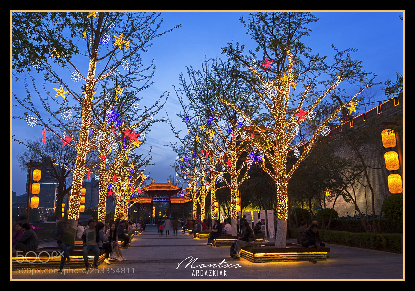 Nikon D700 sample photo. Lights in xian photography