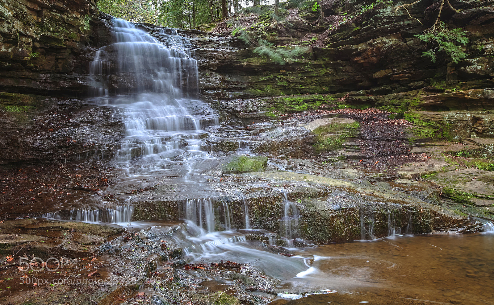Canon EOS 5D Mark II sample photo. Honey run falls, ohio photography
