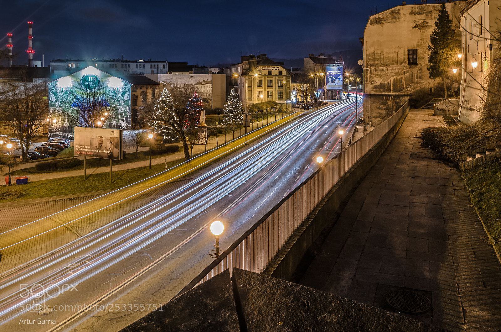 Nikon D5100 sample photo. Bielskie streets at night. photography