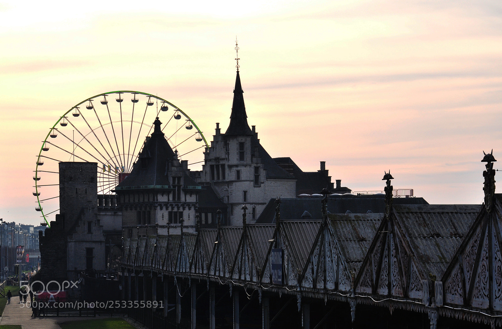 Nikon D5000 sample photo. Winter evening at antwerpen photography