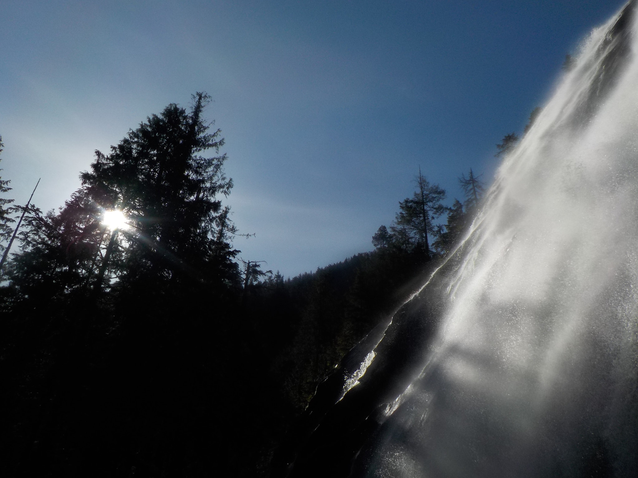 Nikon Coolpix S33 sample photo. Bridal veil falls and sunlight photography