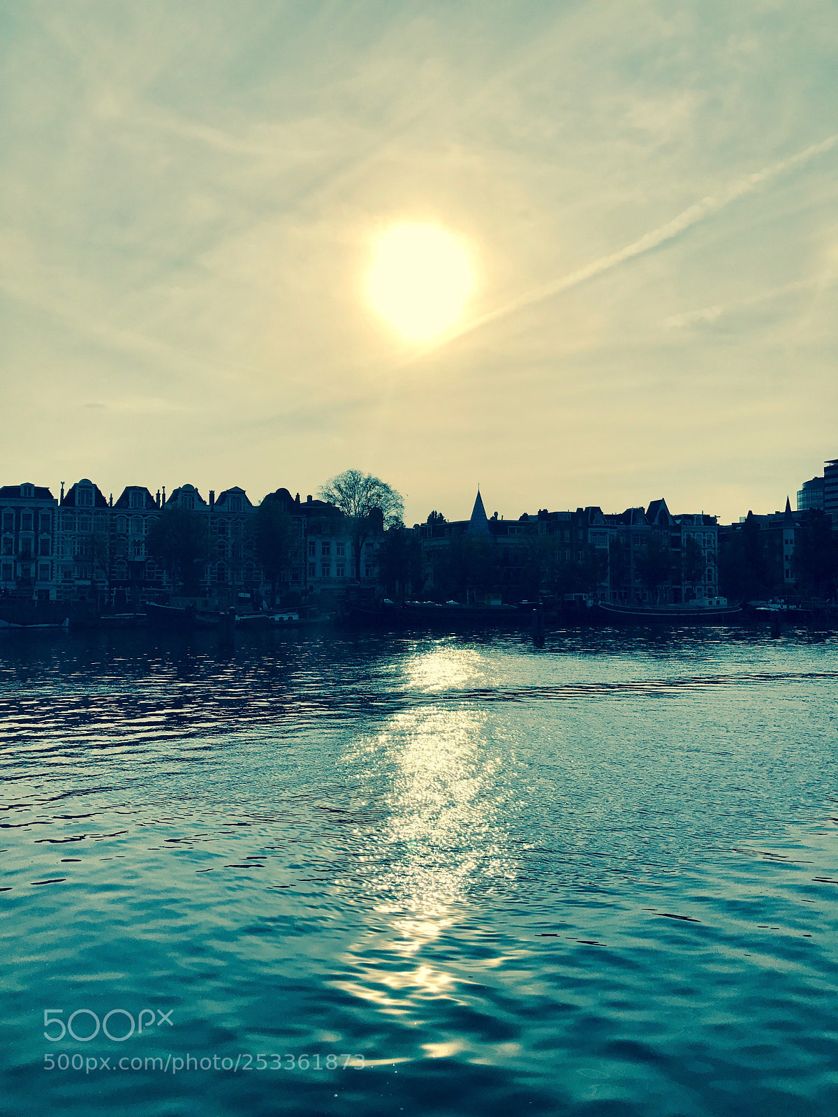 Apple iPhone 7 Plus sample photo. Amsterdam sunset reflection photography