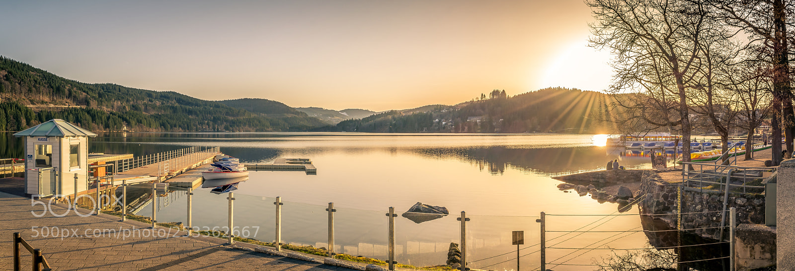 Nikon D5200 sample photo. Titisee sunset photography