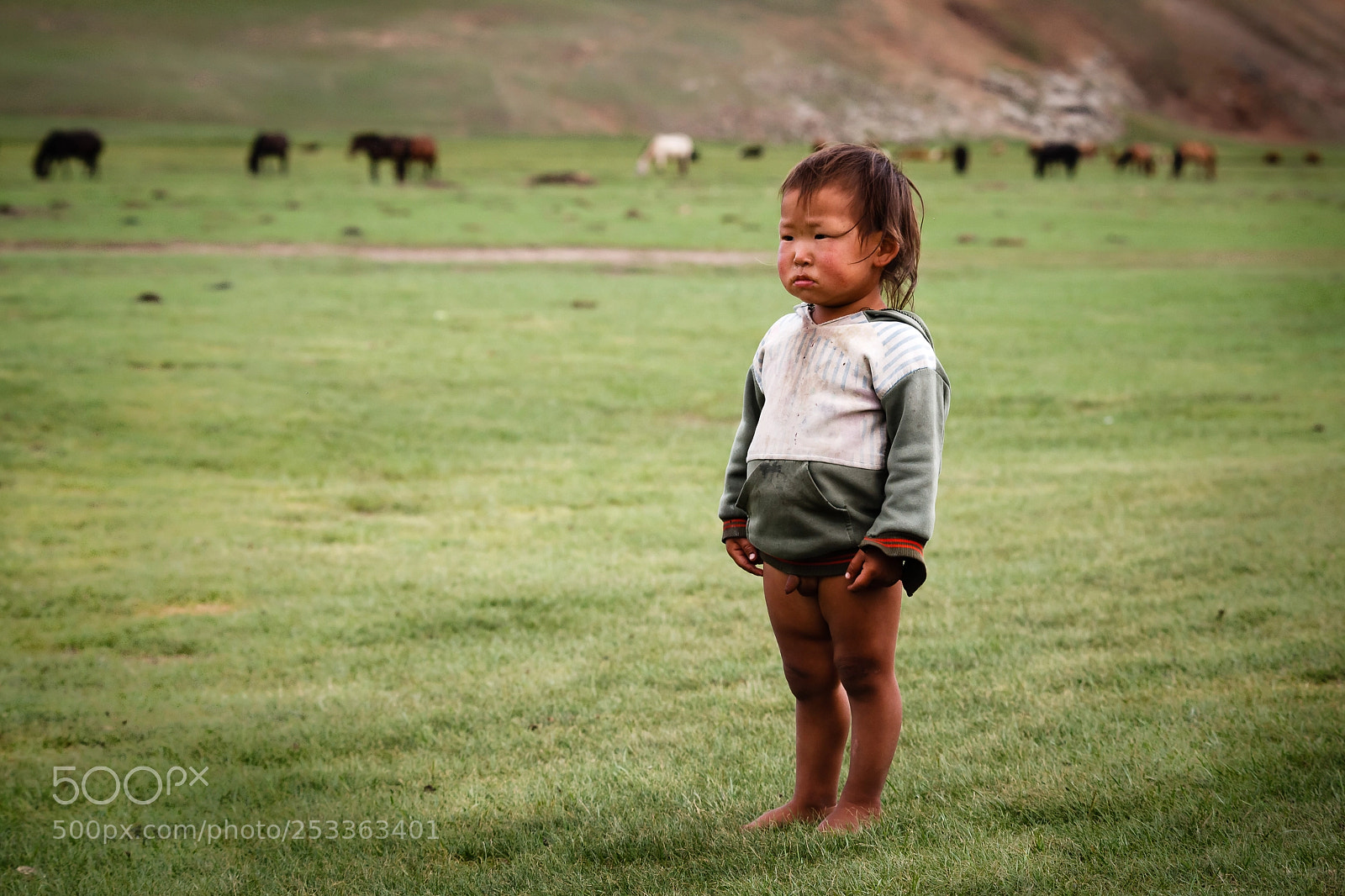 Canon EOS 5D Mark II sample photo. Mongolia – little and proud photography