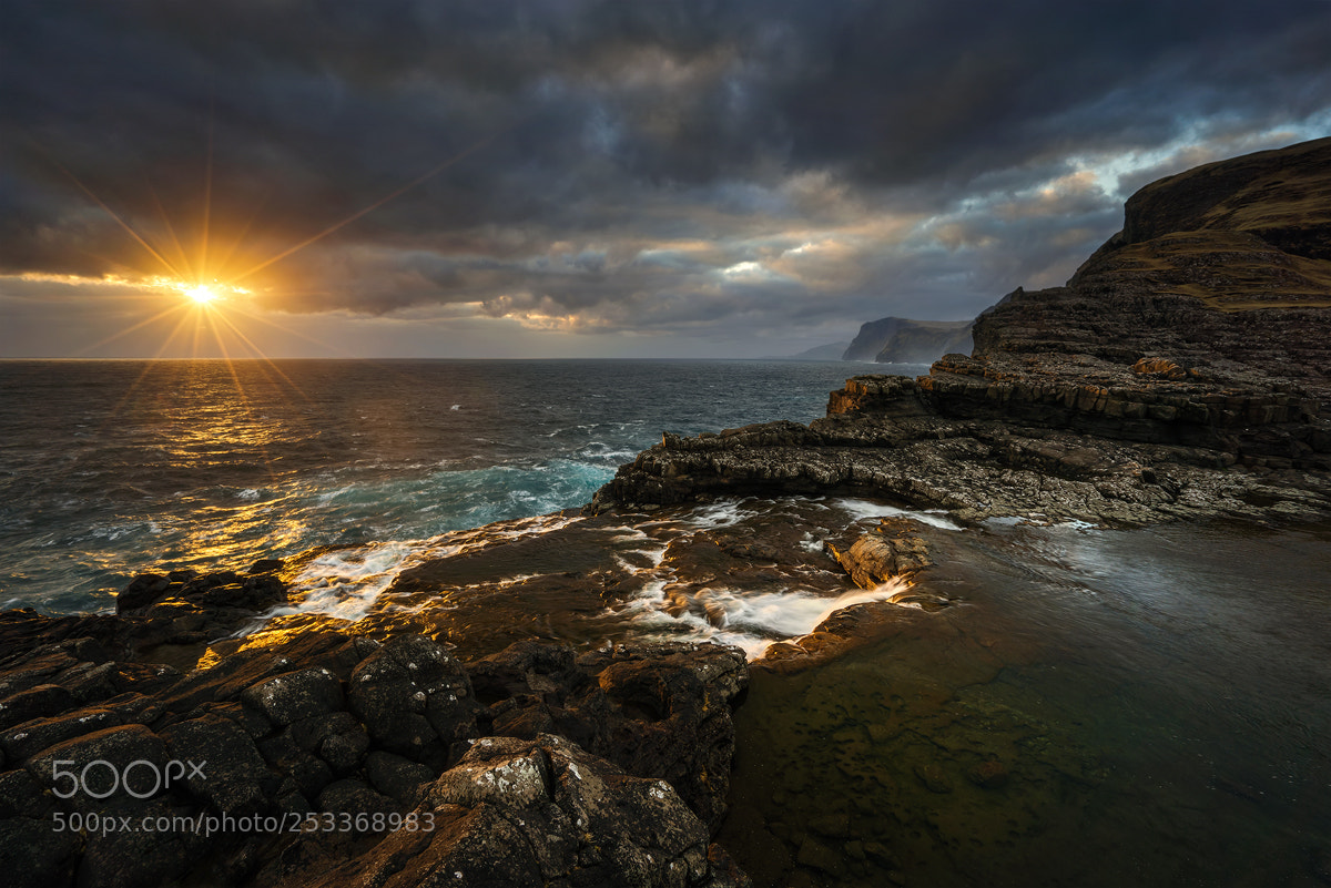Sony a7R sample photo. Bosdalafossur evening photography