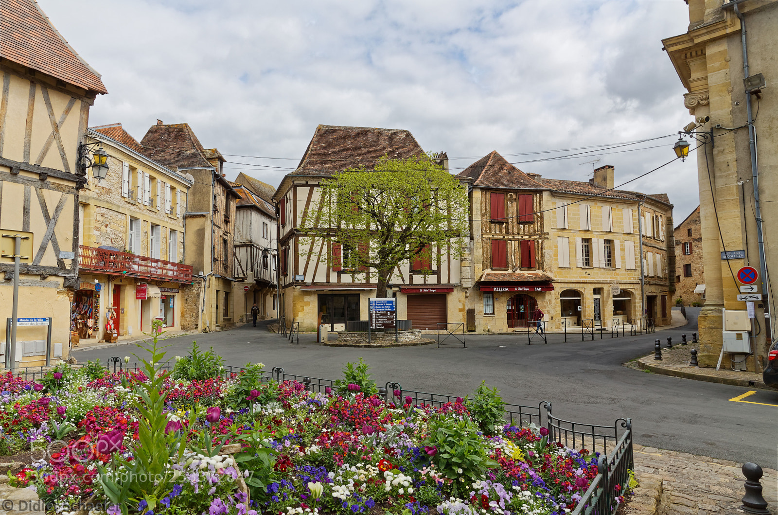 Canon EOS 50D sample photo. Flowers and old houses photography