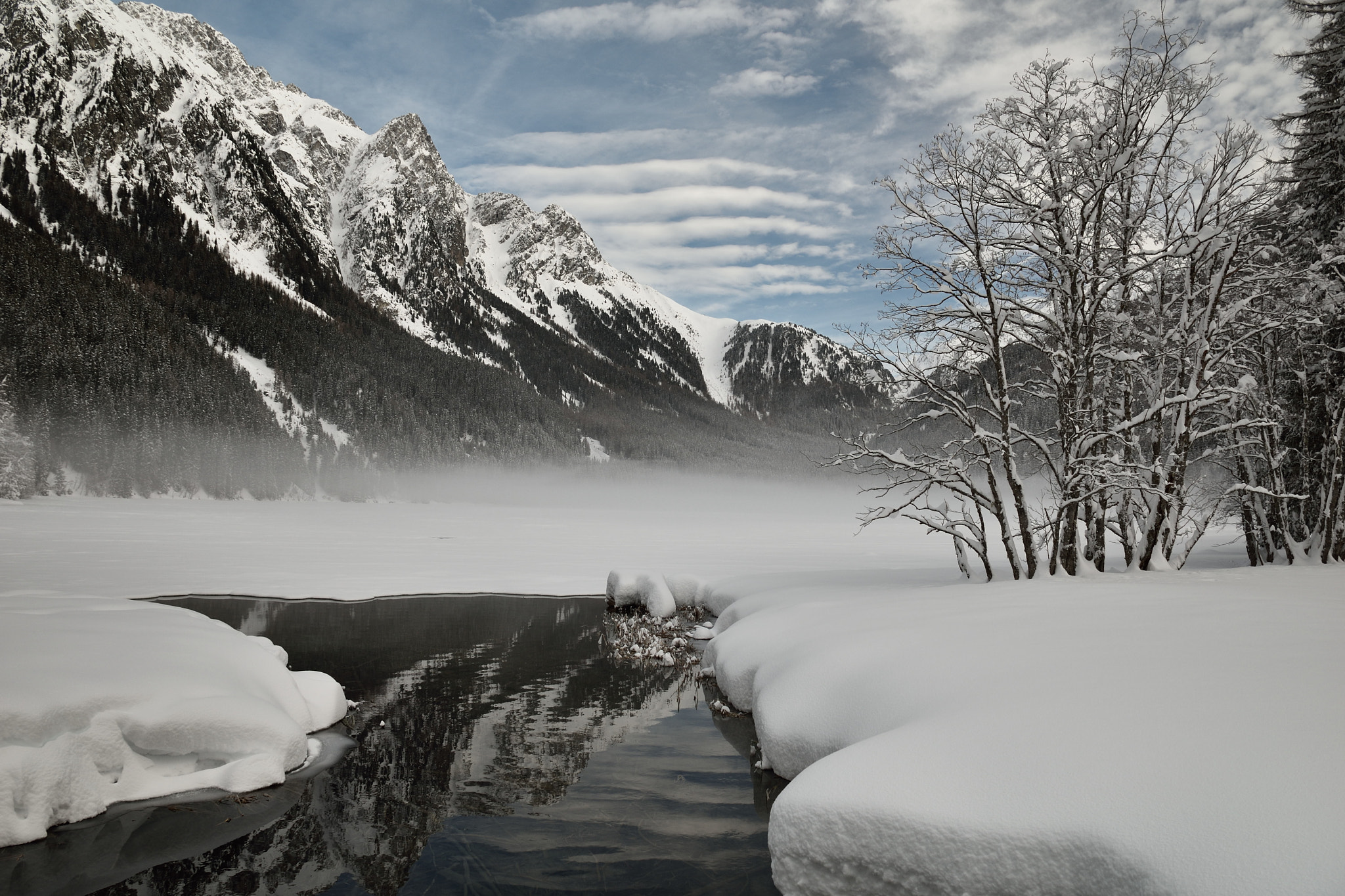 Nikon D5500 sample photo. Iced lake photography