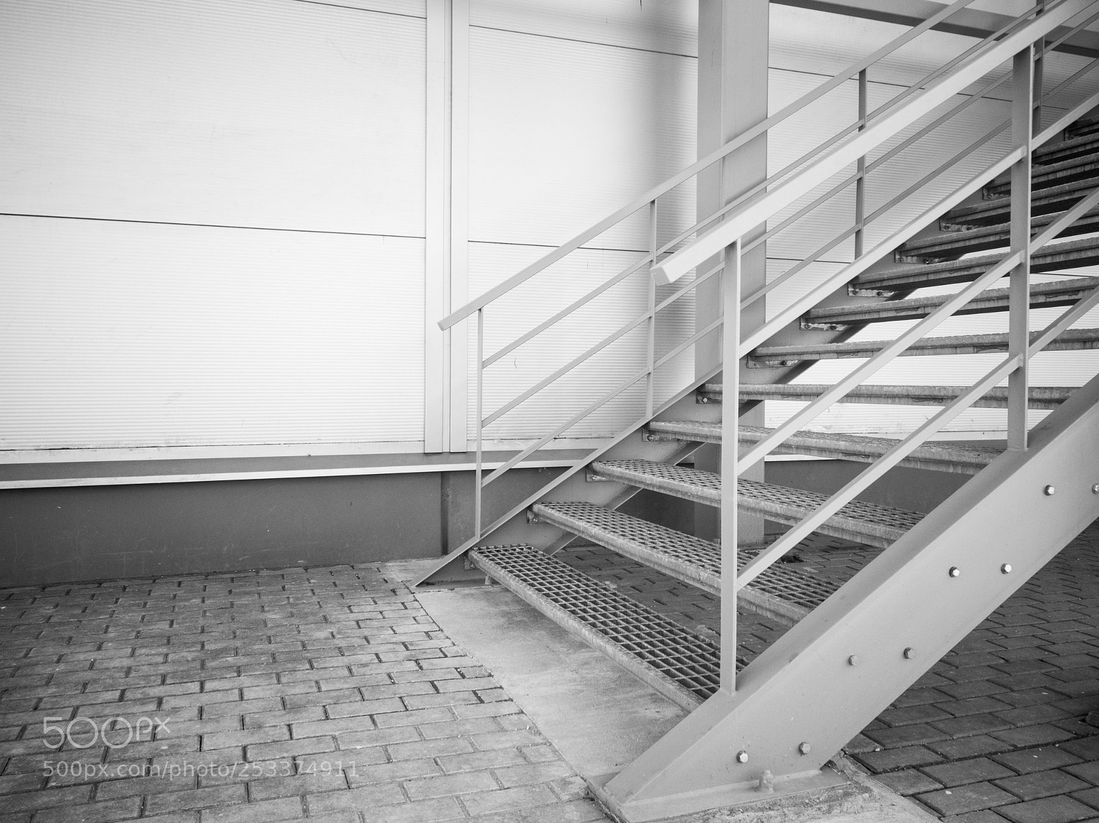 HUAWEI P10 sample photo. Metal stairs going up photography