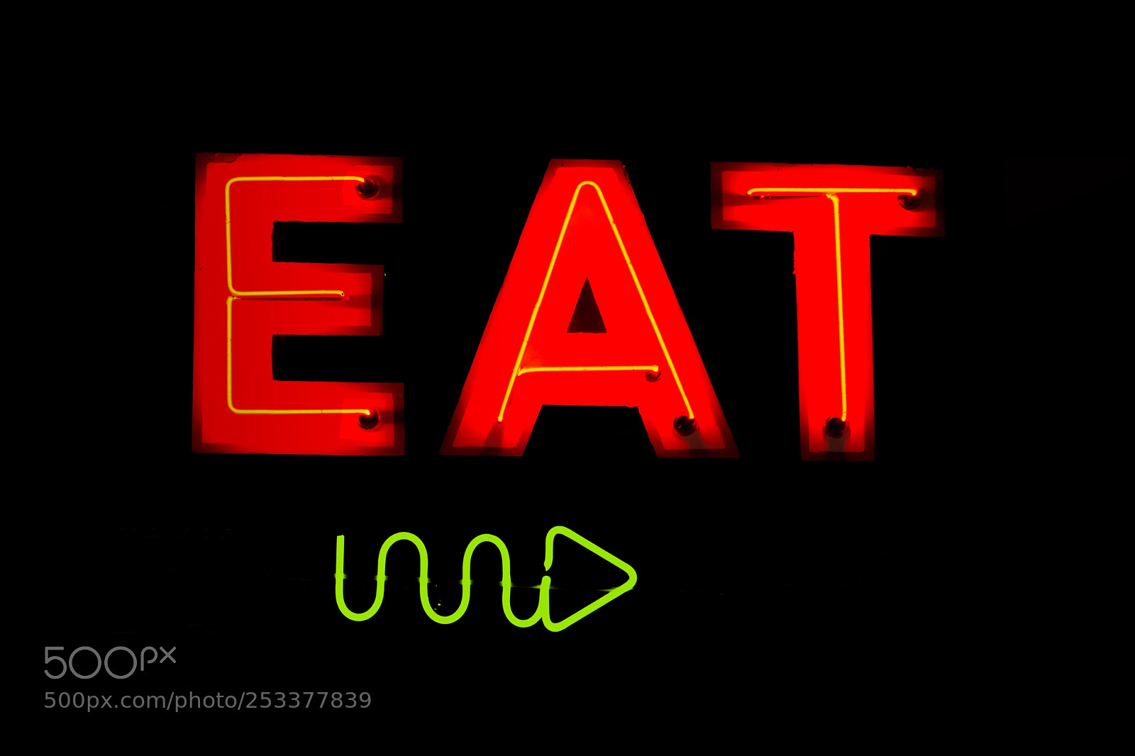 Nikon D7100 sample photo. Neon eat restaurant sign photography