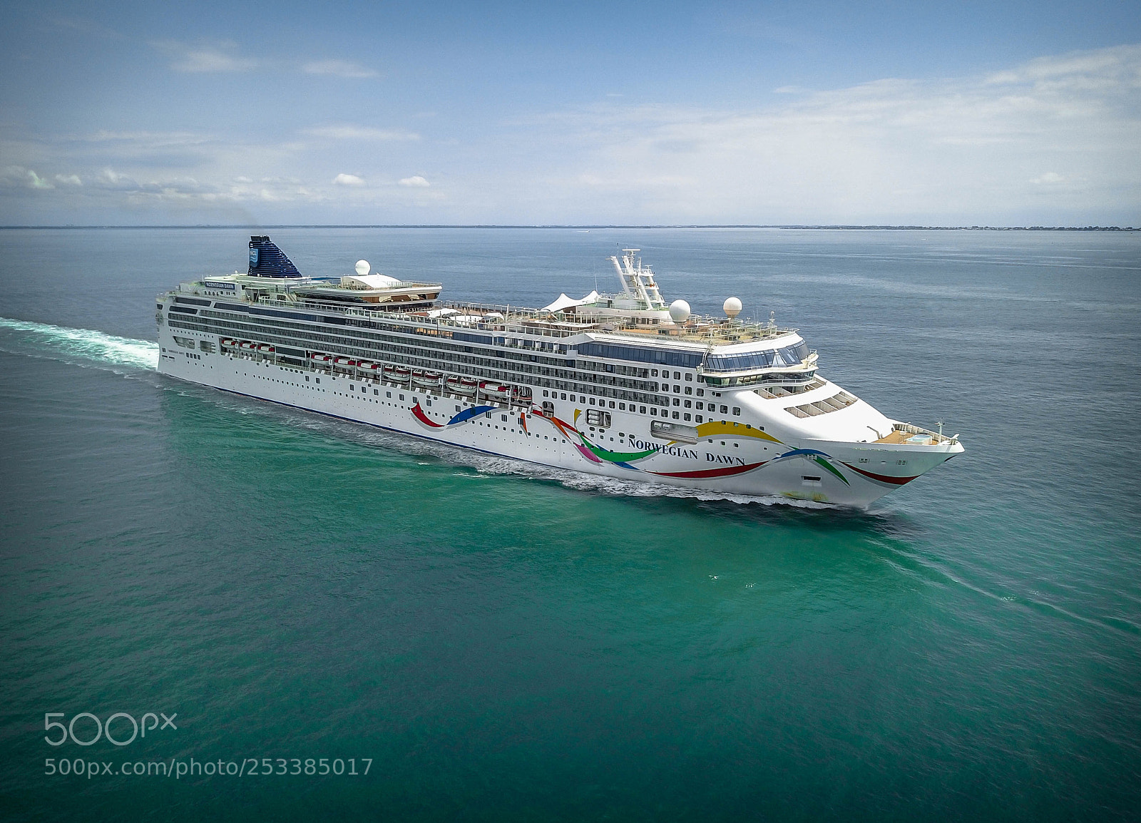 DJI FC220 sample photo. Norwegian cruise ship crossing photography