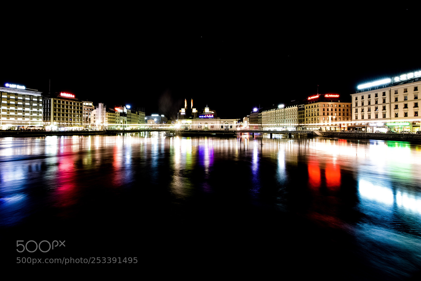 Nikon D810 sample photo. Geneva by night.. photography