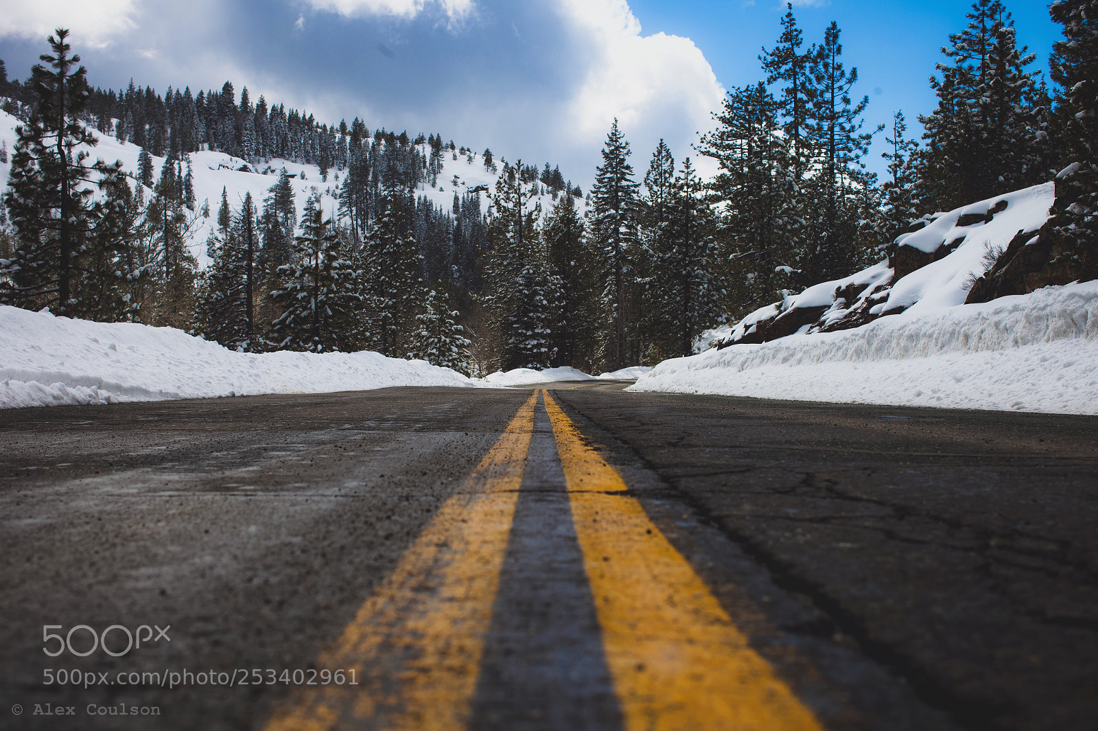 Canon EOS 5D Mark II sample photo. Cold road photography