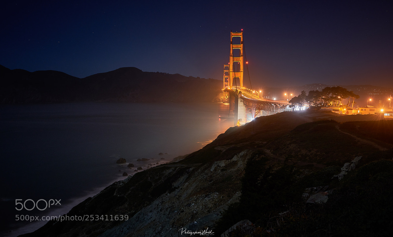 Sony a7R III sample photo. Foggy night at golden photography