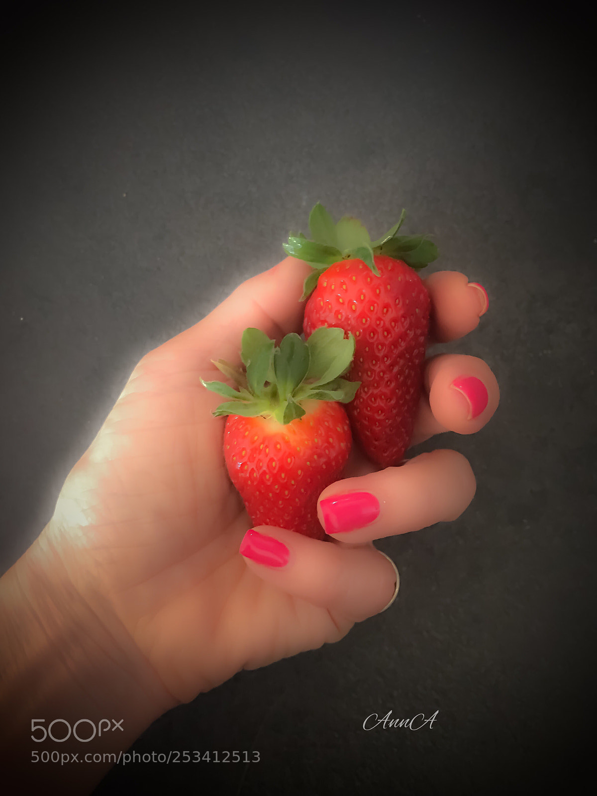 Apple iPhone 7 sample photo. Strawberrys hand... photography
