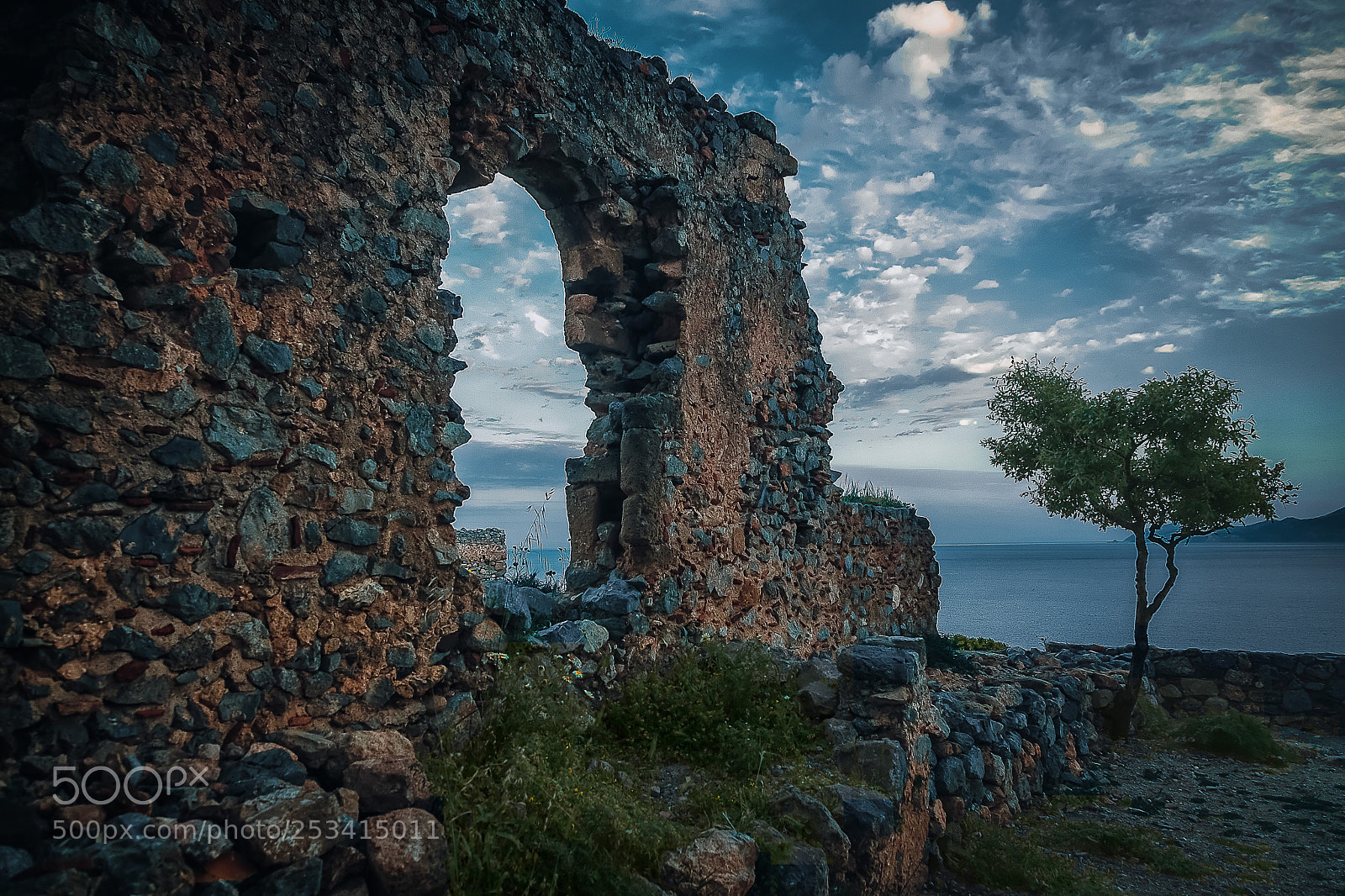 Canon EOS 5D Mark II sample photo. Monemvasia blues photography