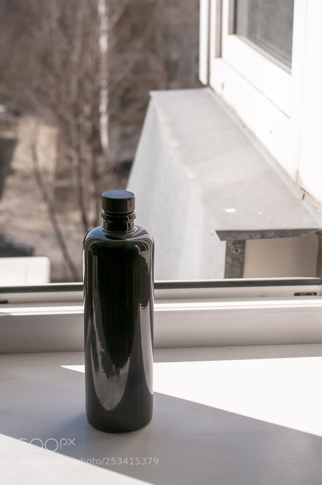 Nikon D300S sample photo. Bottle on the windowsill photography