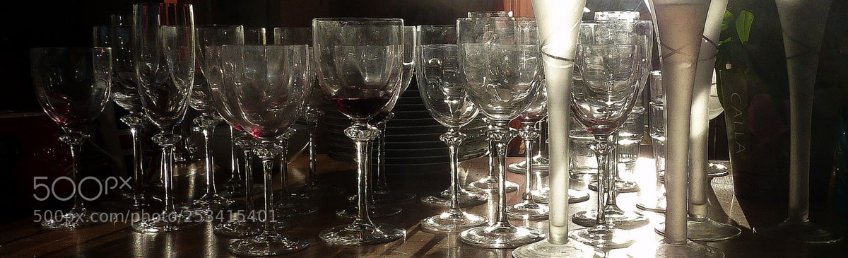 Panasonic DMC-TZ7 sample photo. Cristal on a bar photography