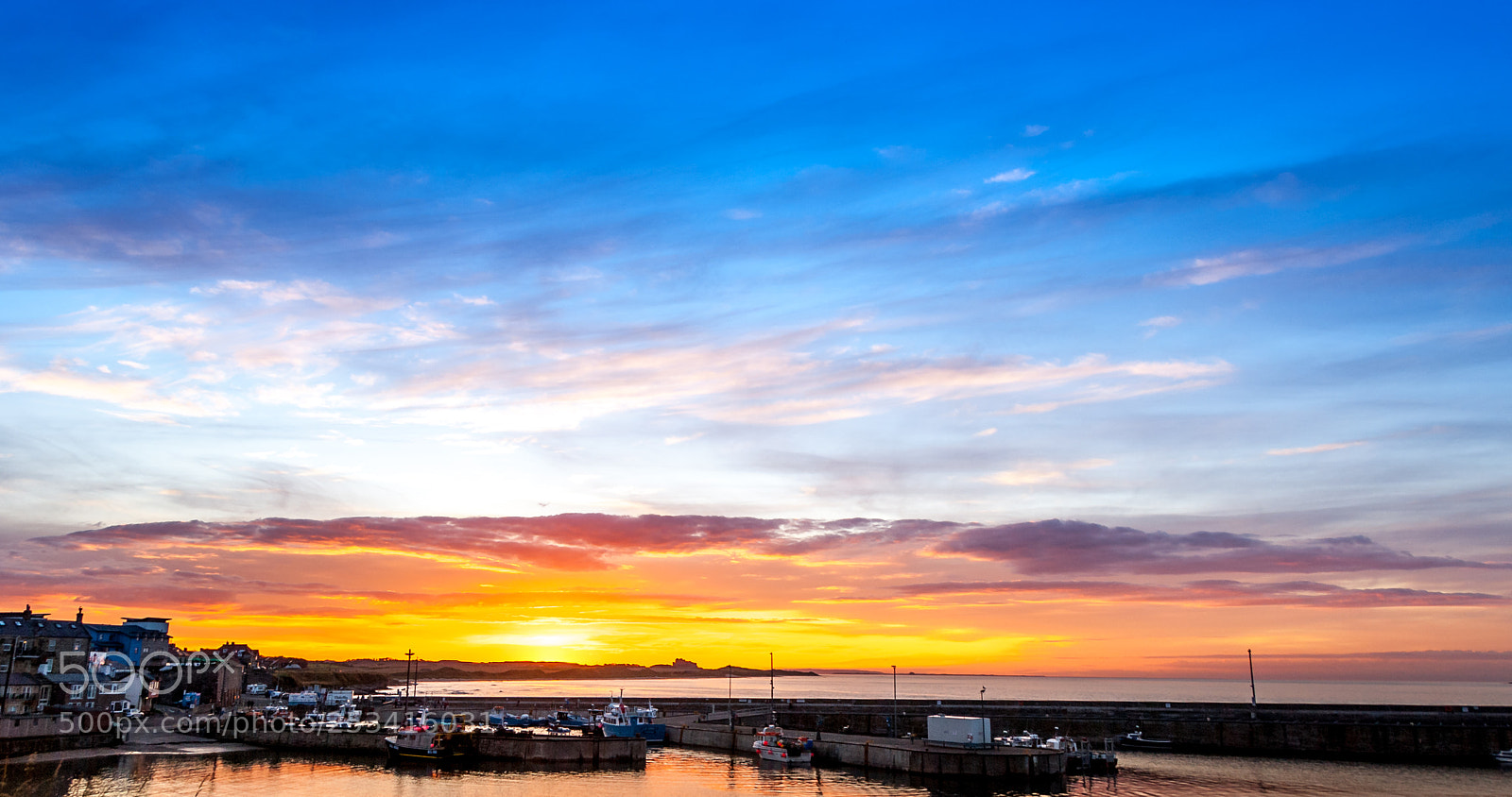 Nikon D80 sample photo. Seahouses sunset photography