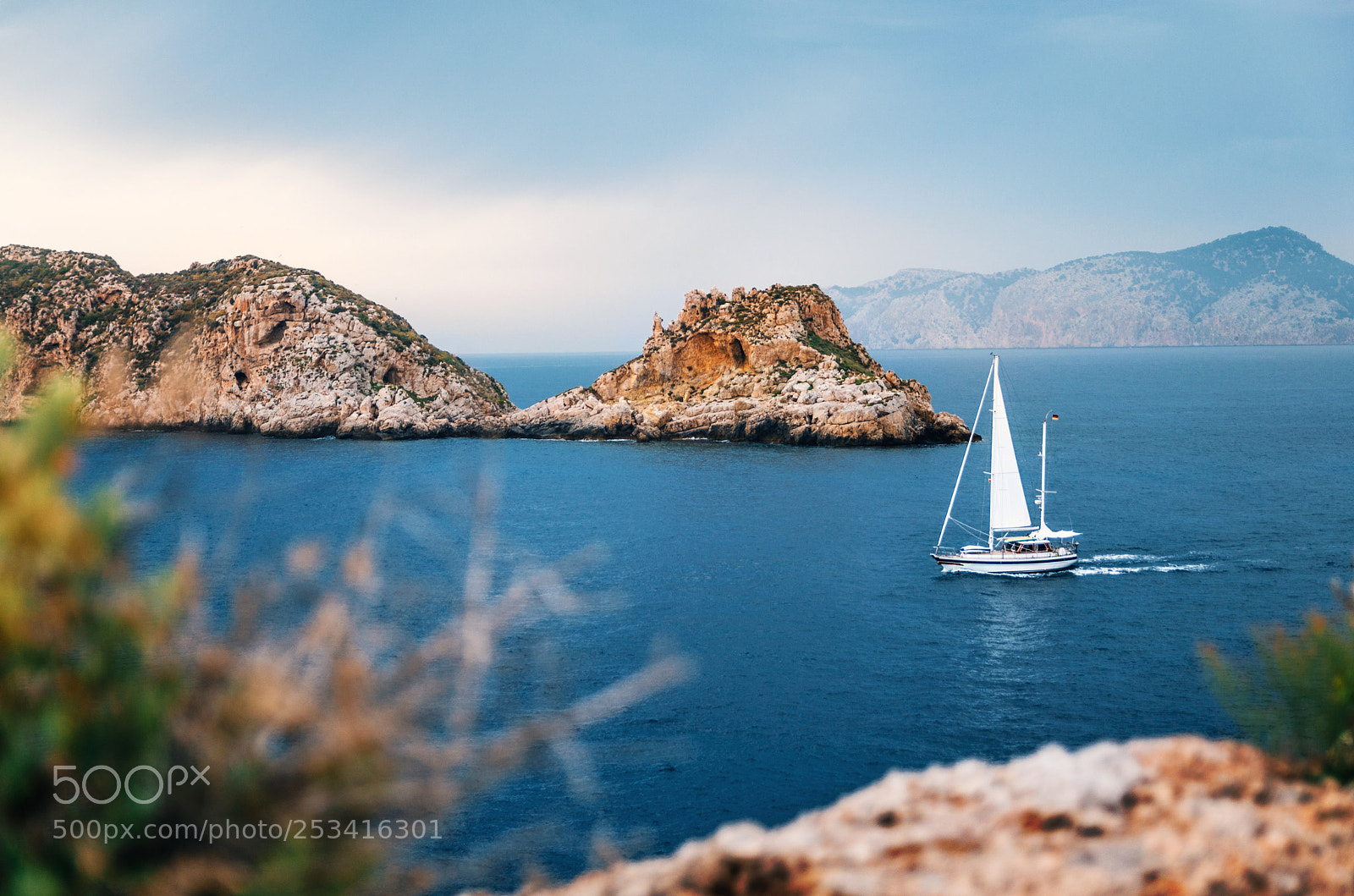 Nikon D7000 sample photo. Yacht sails at mediterranean photography