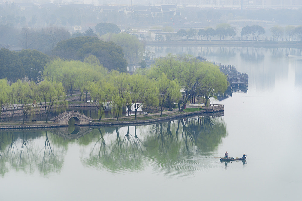 Sony a99 II sample photo. 春绿涤湖轻舟泛 photography