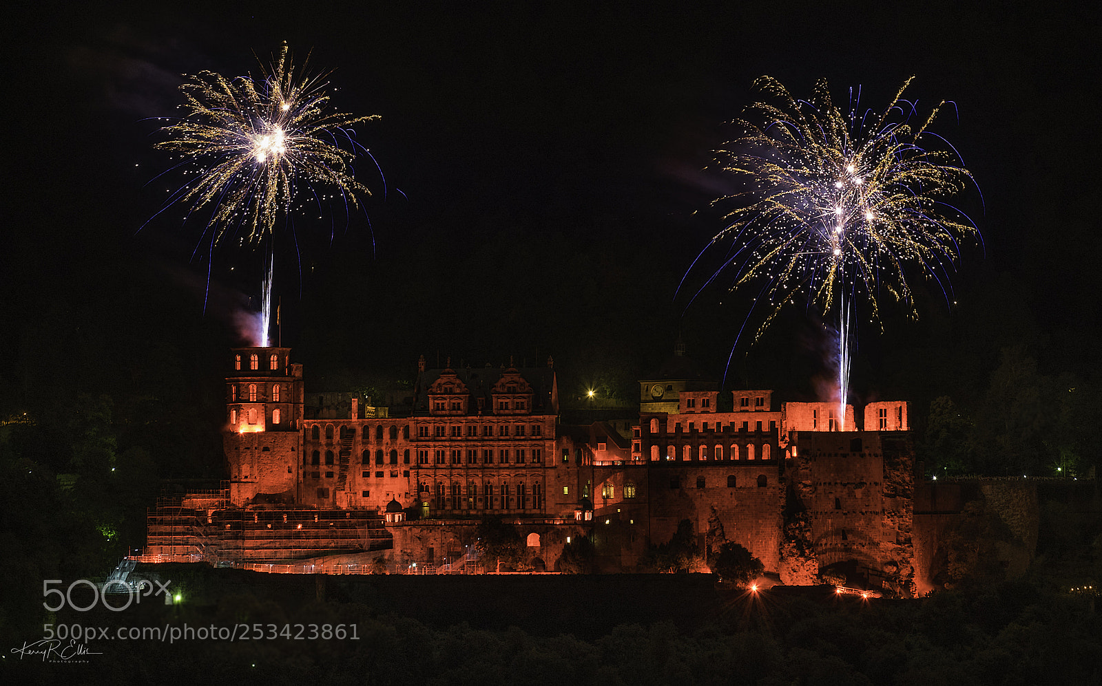 Nikon D810 sample photo. Heidelberg castle illumination photography