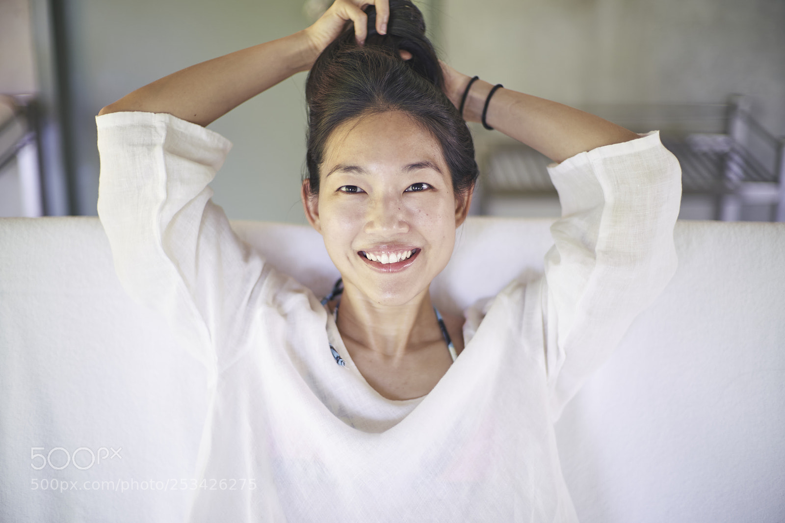 Sony a7 III sample photo. Playing with her hair photography