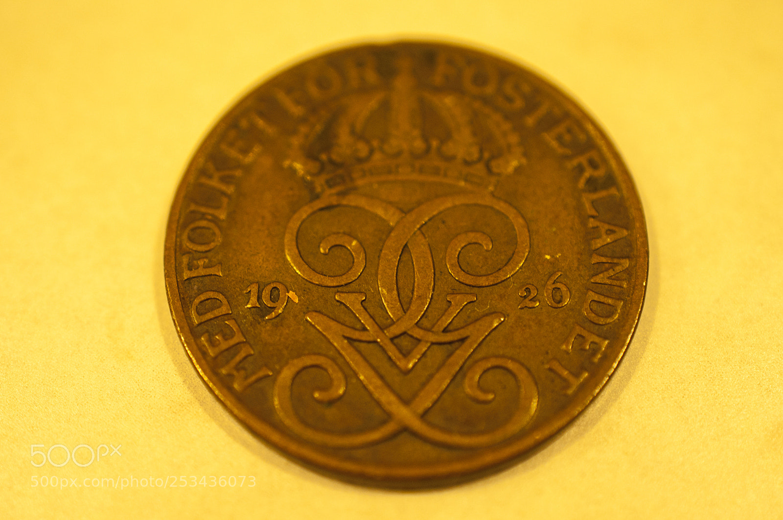 Nikon D700 sample photo. Big swedish coin back photography