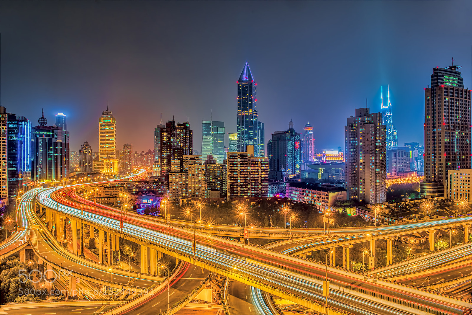 Nikon D810 sample photo. Shanghai night photography
