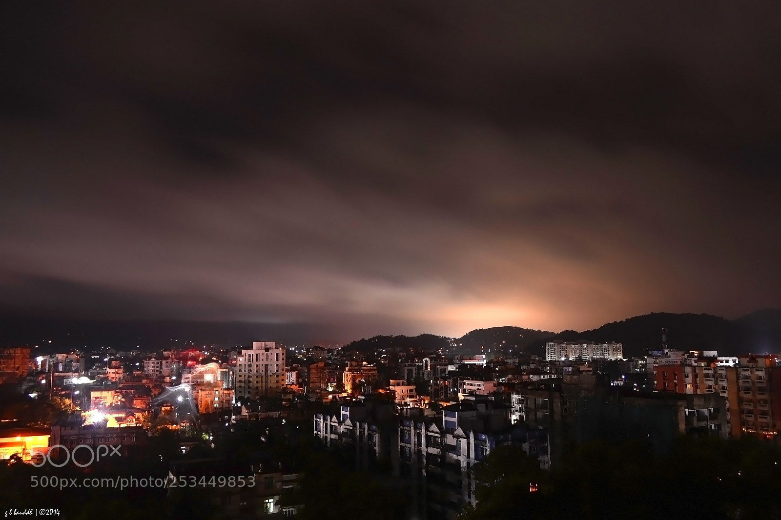 Nikon D3100 sample photo. Rainy night skyline photography