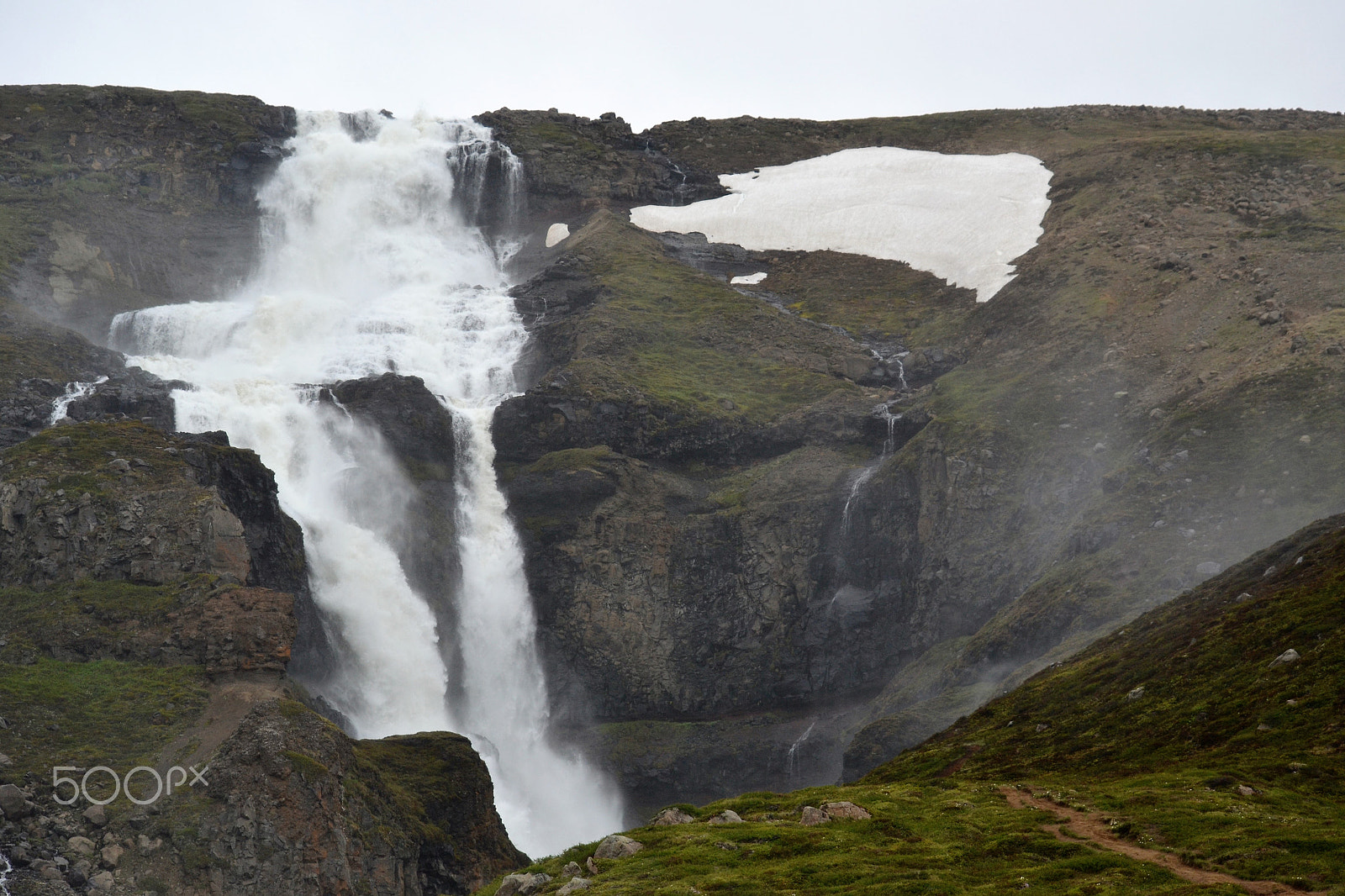 Nikon D3100 sample photo. Snowy waterfall photography